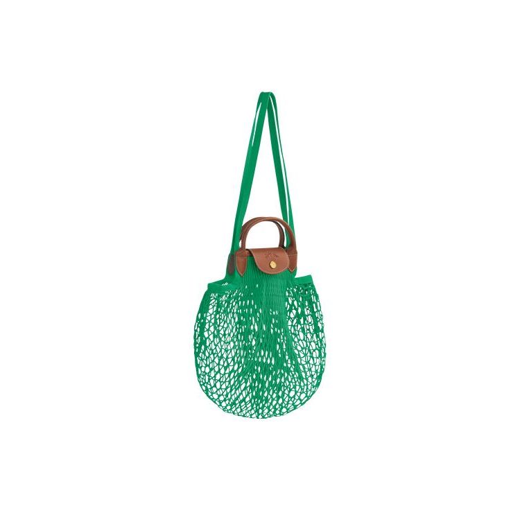 Longchamp Canvas Schoudertassen Groen | 369701-QOK