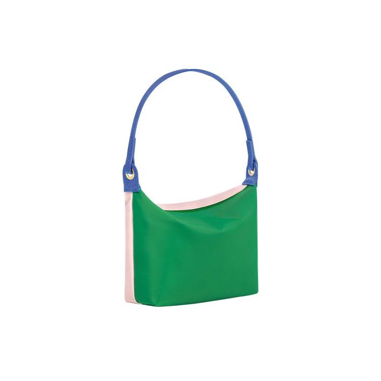 Longchamp Canvas Schoudertassen Groen | 438570-NDF