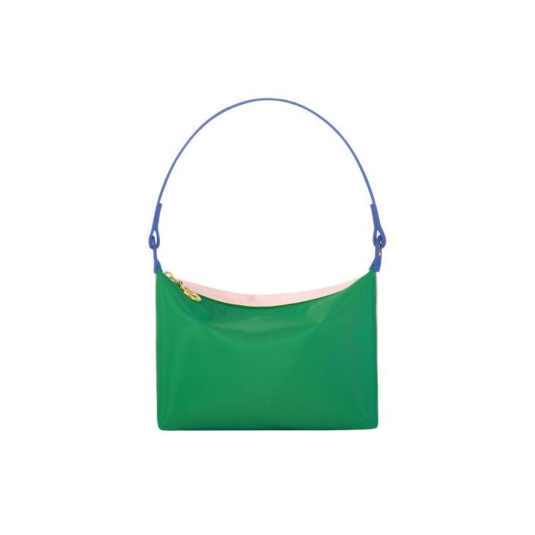 Longchamp Canvas Schoudertassen Groen | 438570-NDF