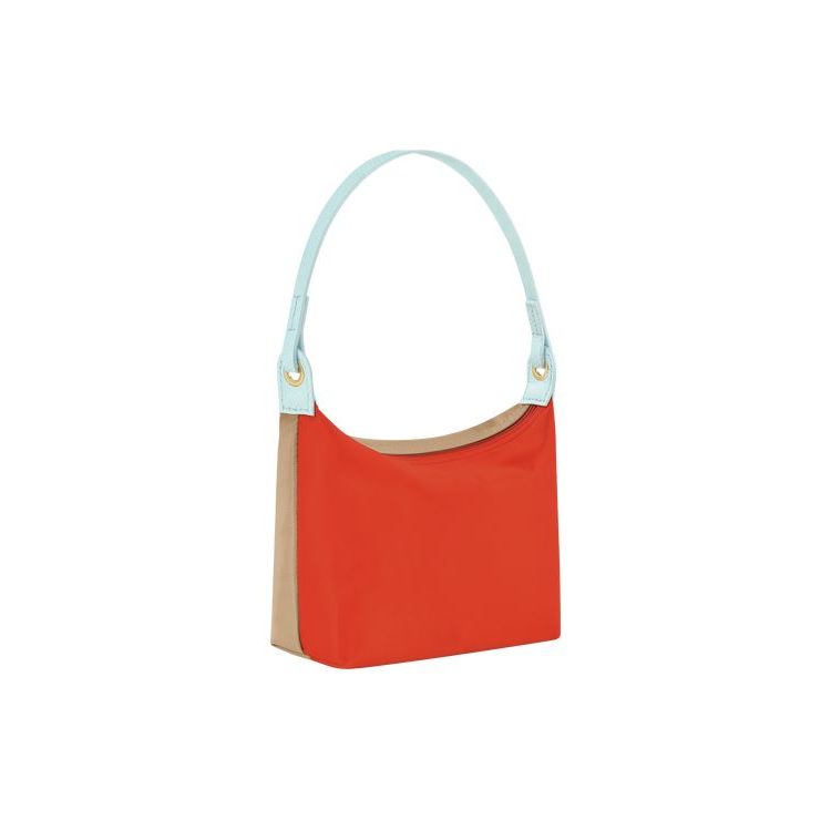 Longchamp Canvas Schoudertassen Oranje | 658402-SHU