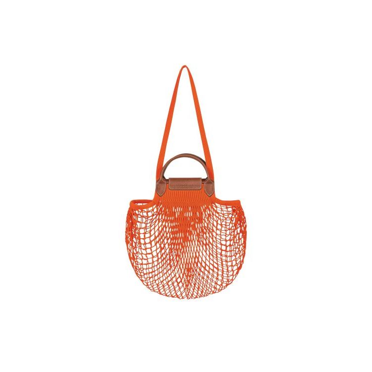 Longchamp Canvas Schoudertassen Oranje | 758029-VAN