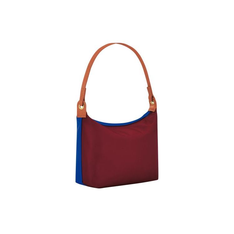 Longchamp Canvas Schoudertassen Rood | 385120-GUK