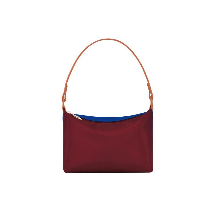 Longchamp Canvas Schoudertassen Rood | 385120-GUK