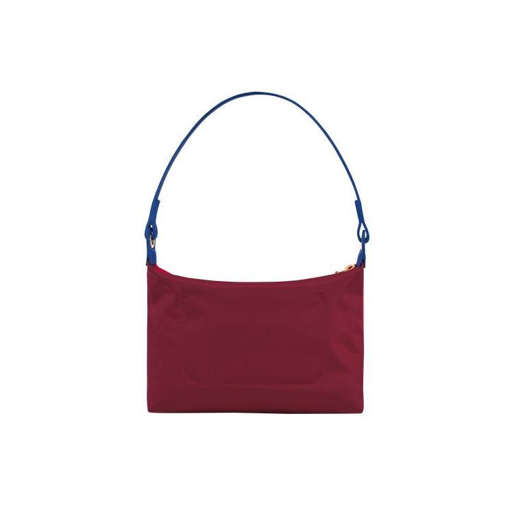 Longchamp Canvas Schoudertassen Rood | 793425-BJH