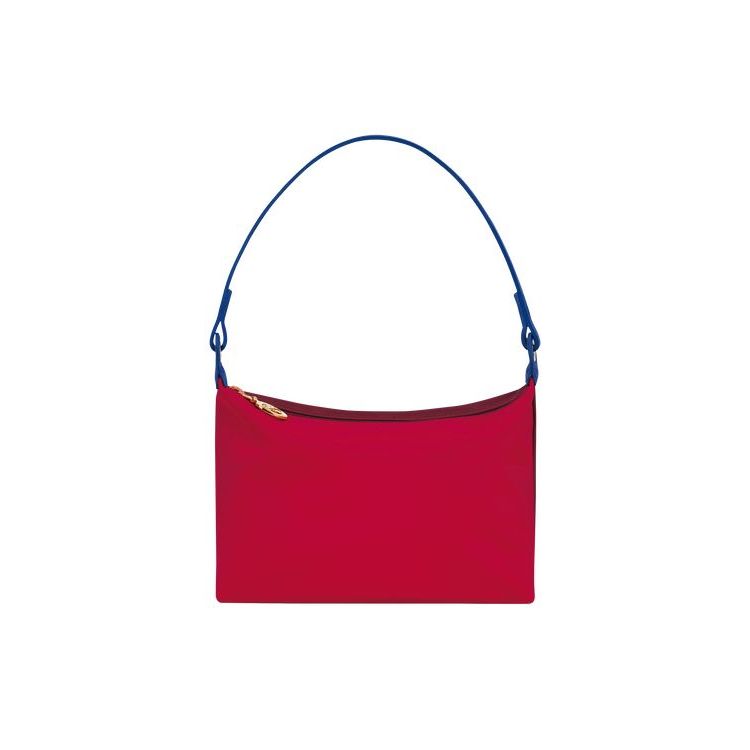 Longchamp Canvas Schoudertassen Rood | 793425-BJH