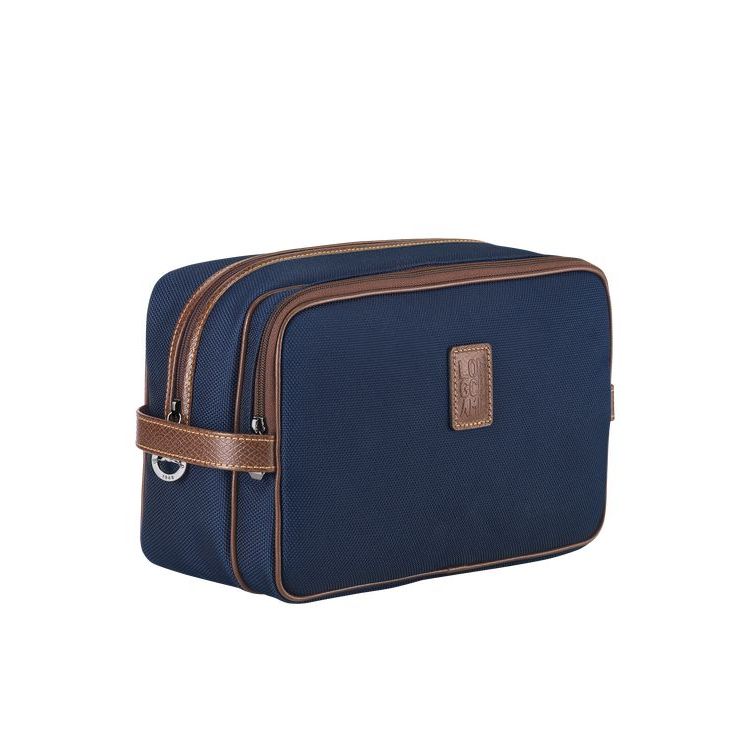 Longchamp Canvas Toilettas Blauw | 169258-QGC