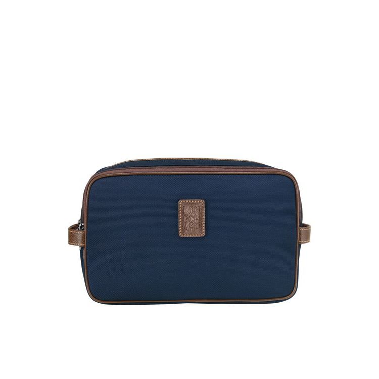 Longchamp Canvas Toilettas Blauw | 265831-CXG