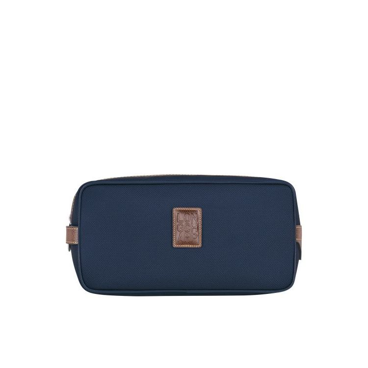 Longchamp Canvas Toilettas Blauw | 547189-GUB