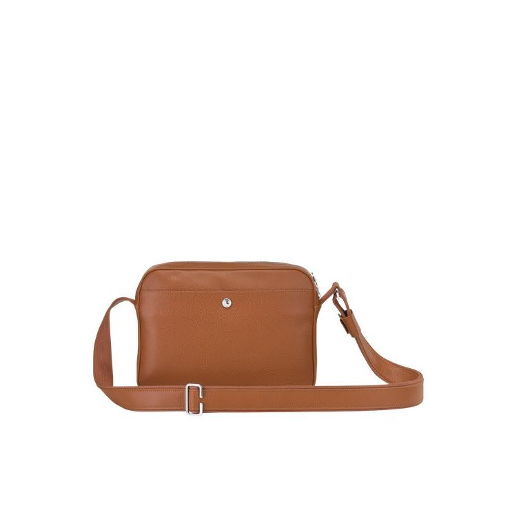 Longchamp Caramel Leren Crossbodytassen Bruin | 839461-YWF