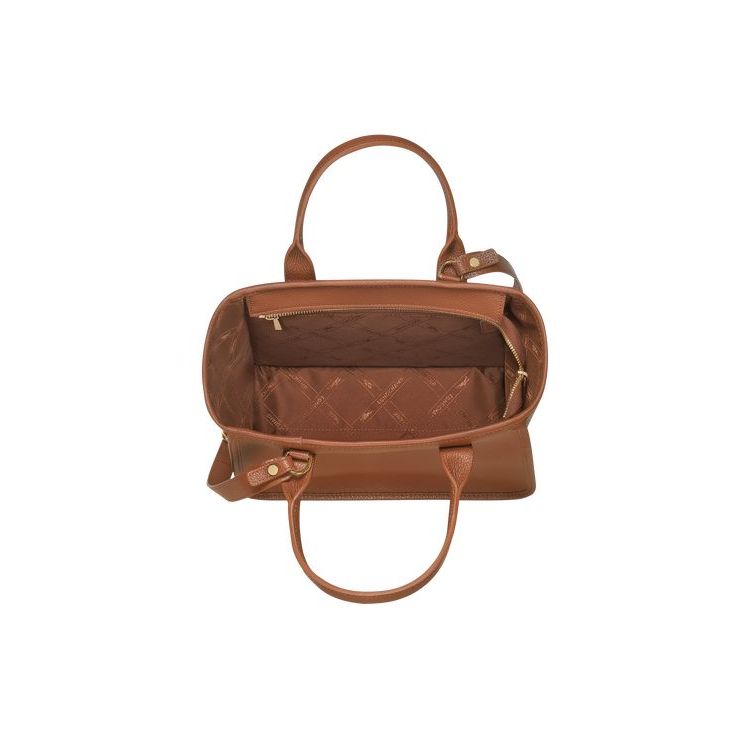 Longchamp Caramel Leren Handtas Bruin | 083194-AFG