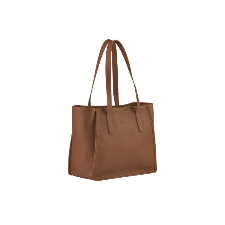 Longchamp Caramel Leren Schoudertassen Bruin | 713082-VYH