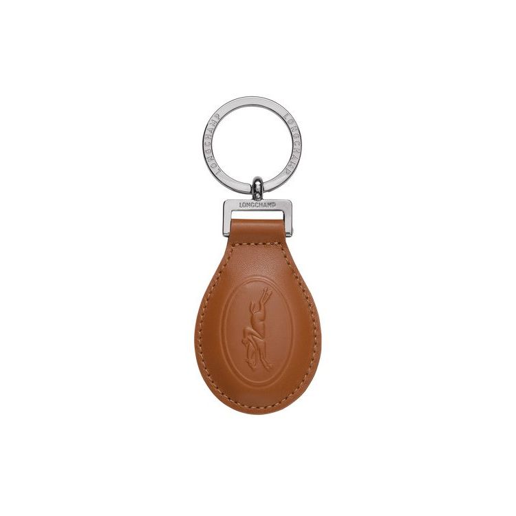 Longchamp Caramel Leren Sleutelhanger Bruin | 367485-PIS