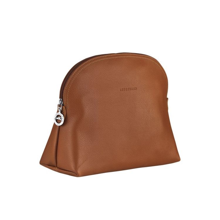 Longchamp Caramel Leren Toilettas Bruin | 471590-ZUM