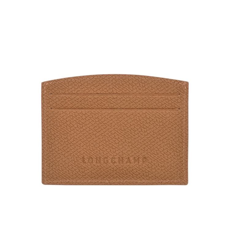 Longchamp Card Leren Kaarthouder Beige | 356208-RJK