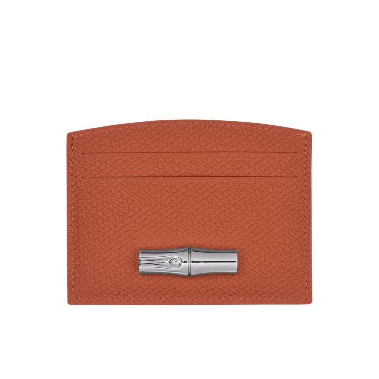 Longchamp Card Leren Kaarthouder Donkerrood | 645237-CBL