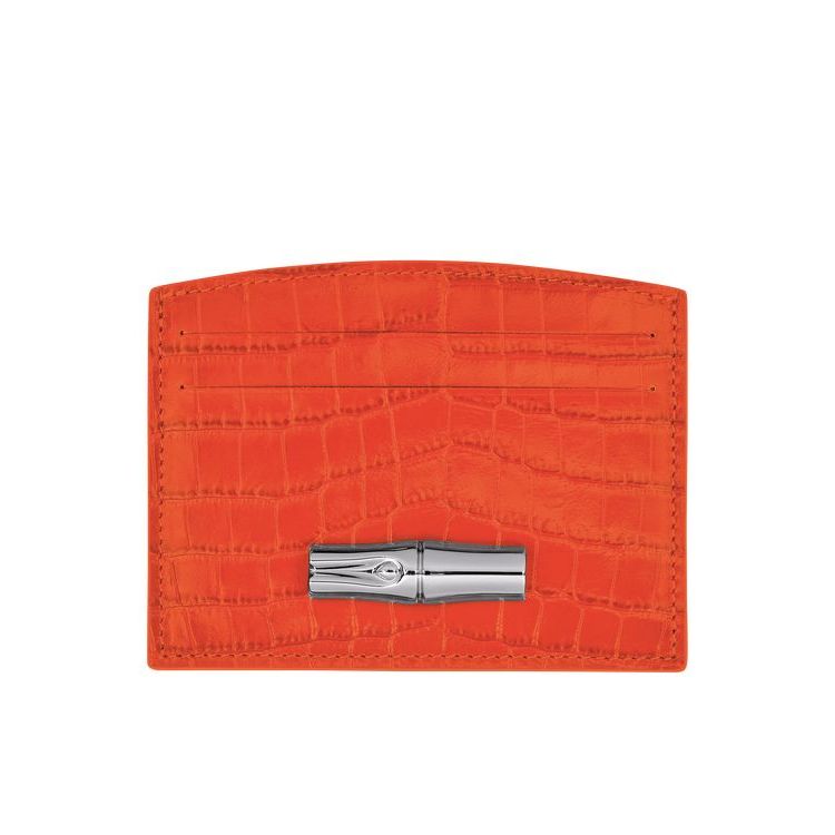 Longchamp Card Leren Kaarthouder Oranje | 567018-WXQ