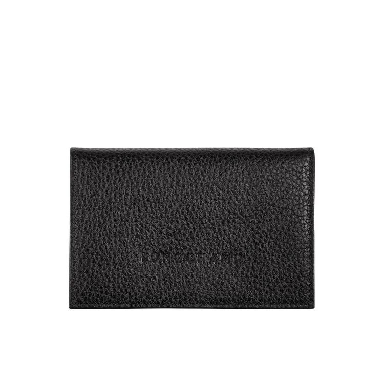 Longchamp Card Leren Kaarthouder Zwart | 578120-FGK