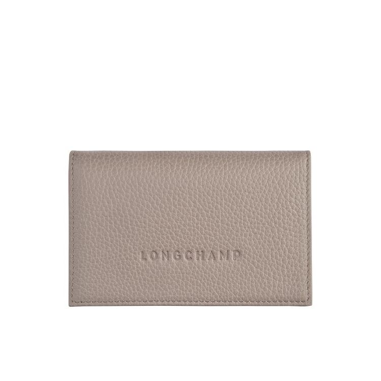 Longchamp Card Turtledove Leren Kaarthouder Grijs | 089375-PCF