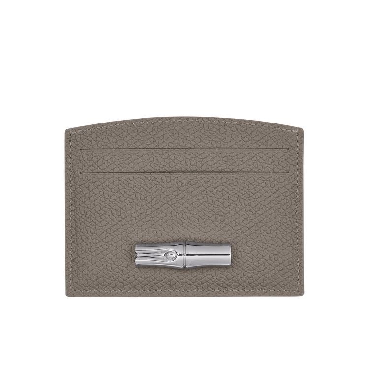 Longchamp Card Turtledove Leren Kaarthouder Grijs | 560712-OCX