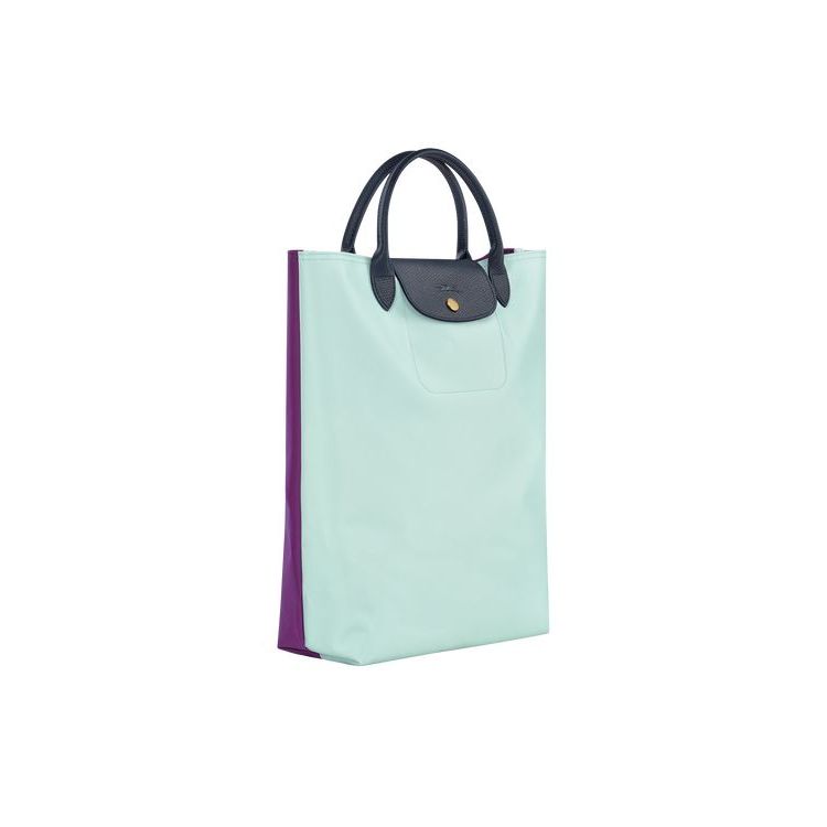 Longchamp Celadon Canvas Handtas Gekleurd | 728635-QEH