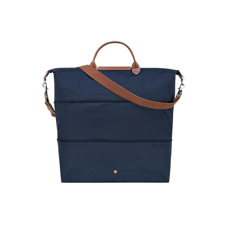 Longchamp Expandable Recycled canvas Reistas Donkerblauw | 378459-INC