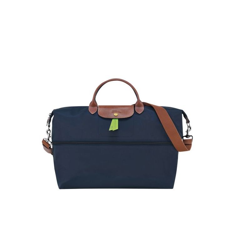 Longchamp Expandable Recycled canvas Reistas Donkerblauw | 378459-INC