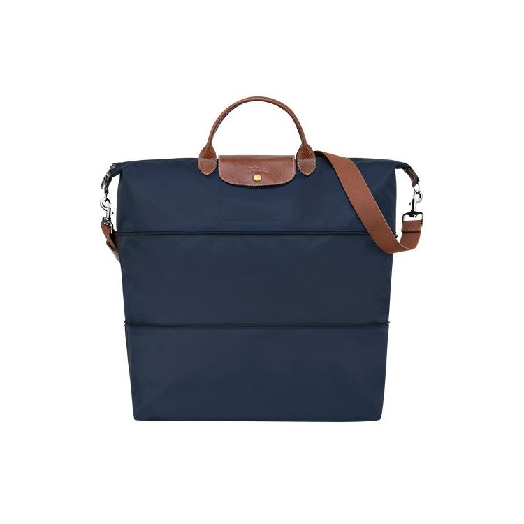 Longchamp Expandable Recycled canvas Reistas Donkerblauw | 408253-YGC