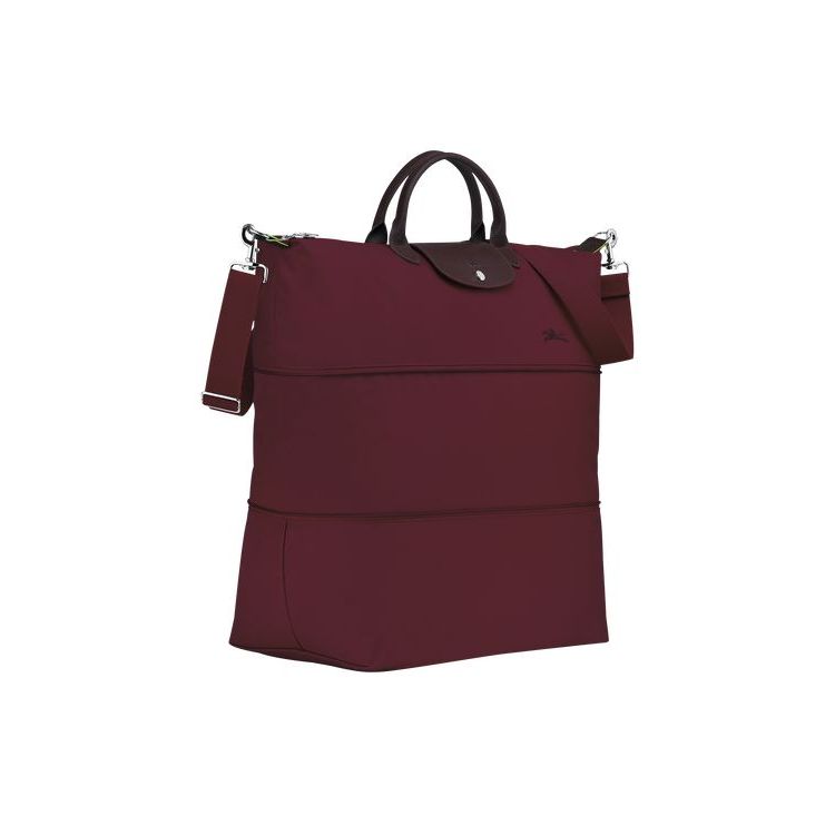 Longchamp Expandable Recycled canvas Reistas Bordeaux | 495761-ZNK