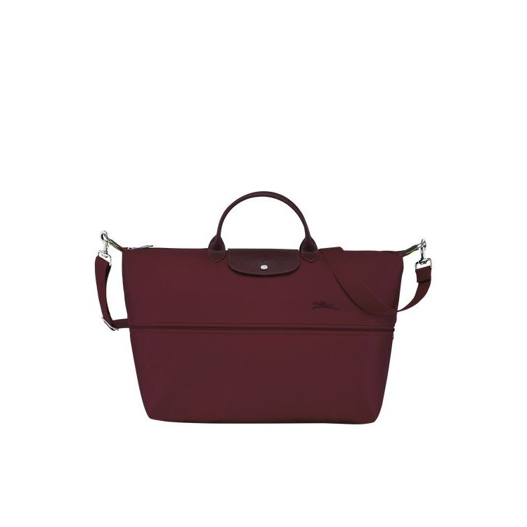 Longchamp Expandable Recycled canvas Reistas Bordeaux | 495761-ZNK