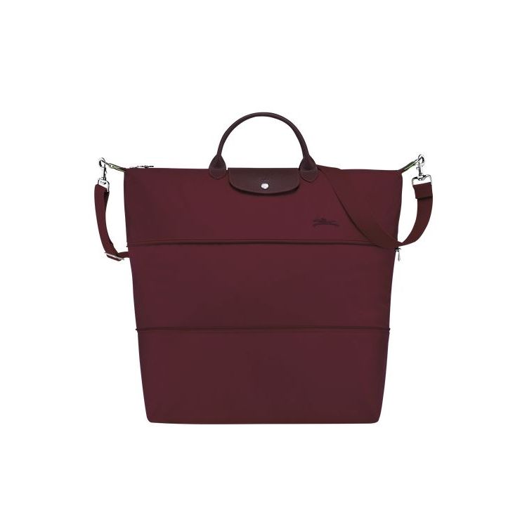 Longchamp Expandable Recycled canvas Reistas Bordeaux | 495761-ZNK