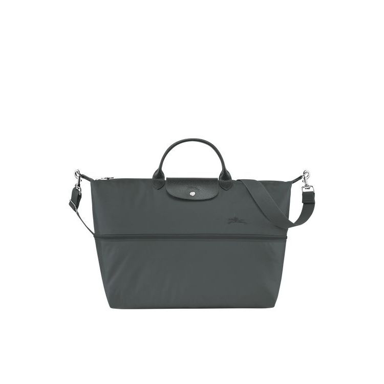 Longchamp Expandable Recycled canvas Reistas Diepgrijs | 497086-XKN