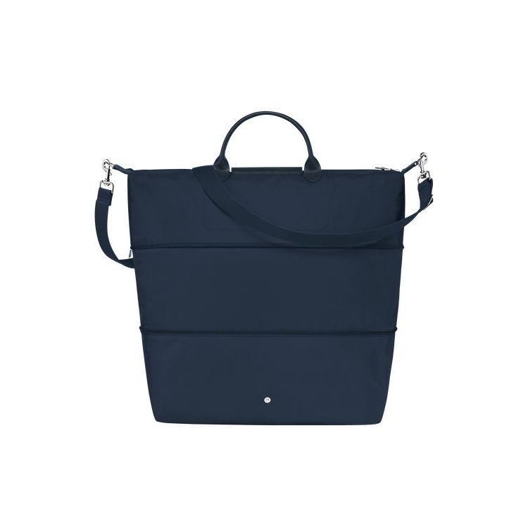 Longchamp Expandable Recycled canvas Reistas Donkerblauw | 629750-MWH