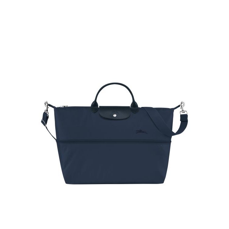 Longchamp Expandable Recycled canvas Reistas Donkerblauw | 629750-MWH