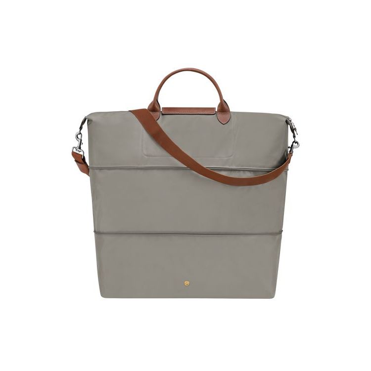 Longchamp Expandable Turtledove Recycled canvas Reistas Grijs | 570419-UQV