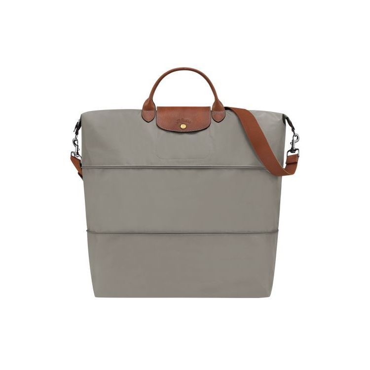 Longchamp Expandable Turtledove Recycled canvas Reistas Grijs | 570419-UQV