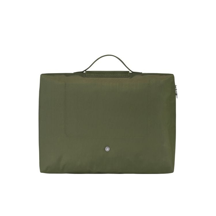 Longchamp Folder Forest Recycled canvas Aktetas Groen | 402931-XEN