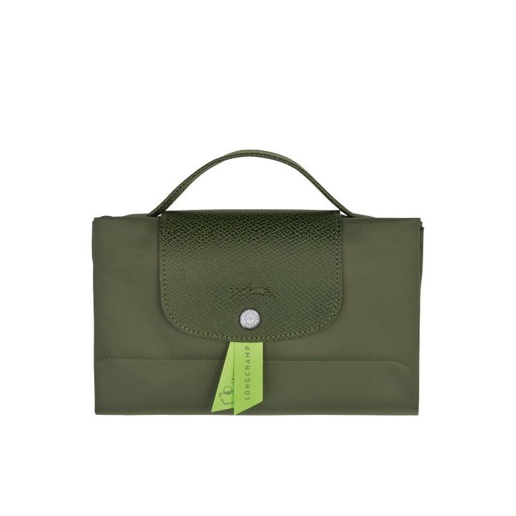 Longchamp Folder Forest Recycled canvas Aktetas Groen | 402931-XEN