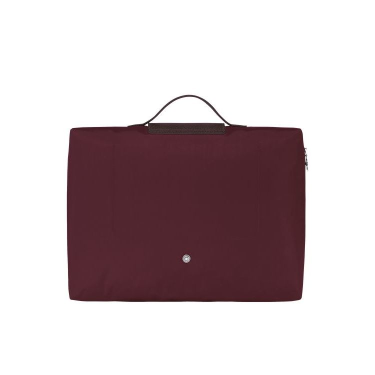 Longchamp Folder Recycled canvas Aktetas Bordeaux | 194732-FZV