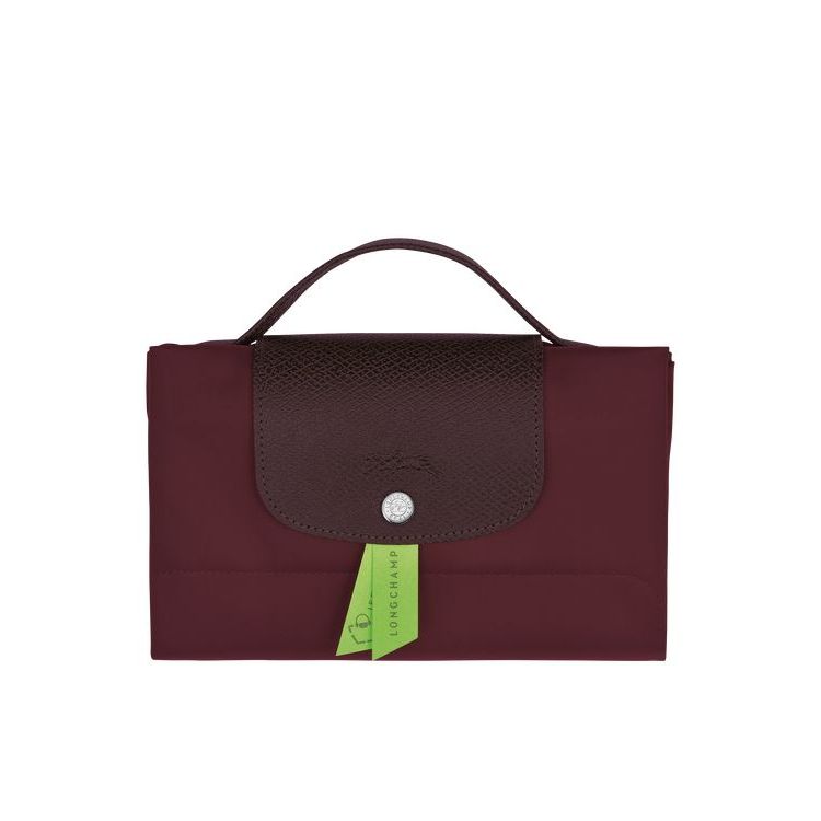 Longchamp Folder Recycled canvas Aktetas Bordeaux | 194732-FZV