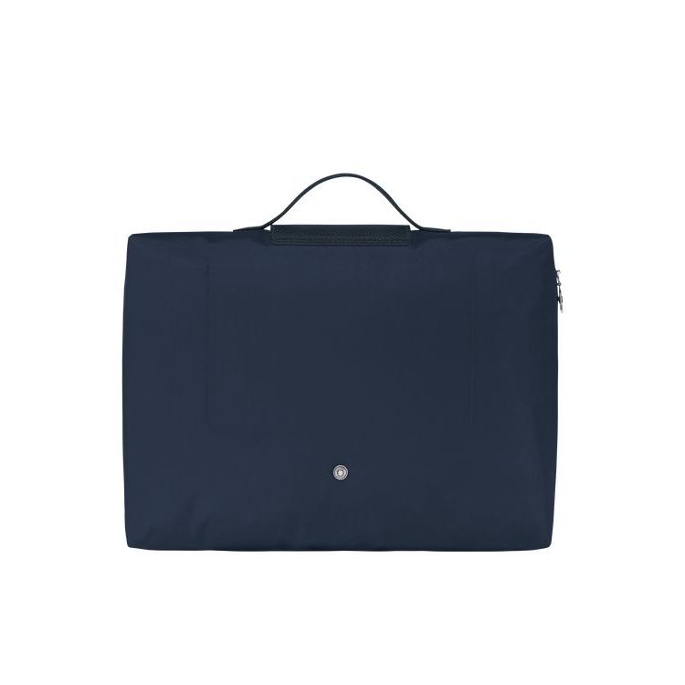 Longchamp Folder Recycled canvas Aktetas Donkerblauw | 495168-RXA