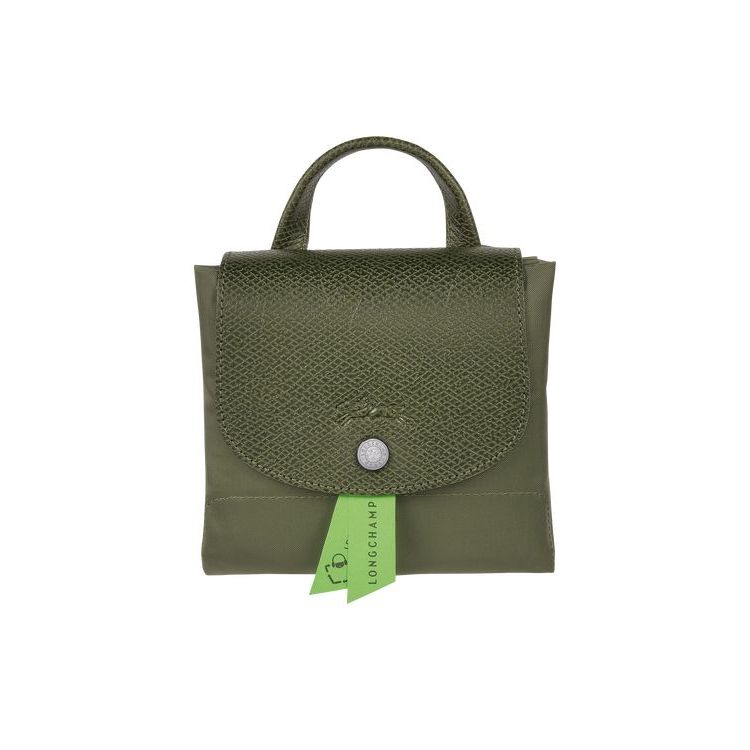 Longchamp Forest Recycled canvas Rugzak Groen | 045712-PWM