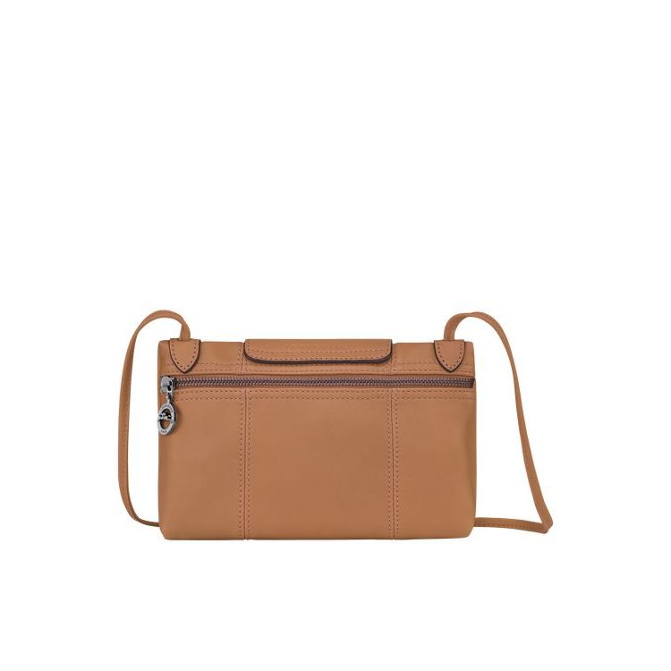 Longchamp Hazelnut Leren Crossbodytassen Beige | 985463-QCR