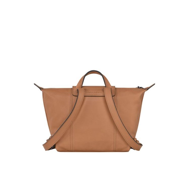 Longchamp Hazelnut Leren Rugzak Beige | 574361-MGN