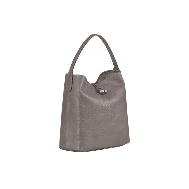 Longchamp Hobo Leren Schoudertassen Grijs | 309714-CMN