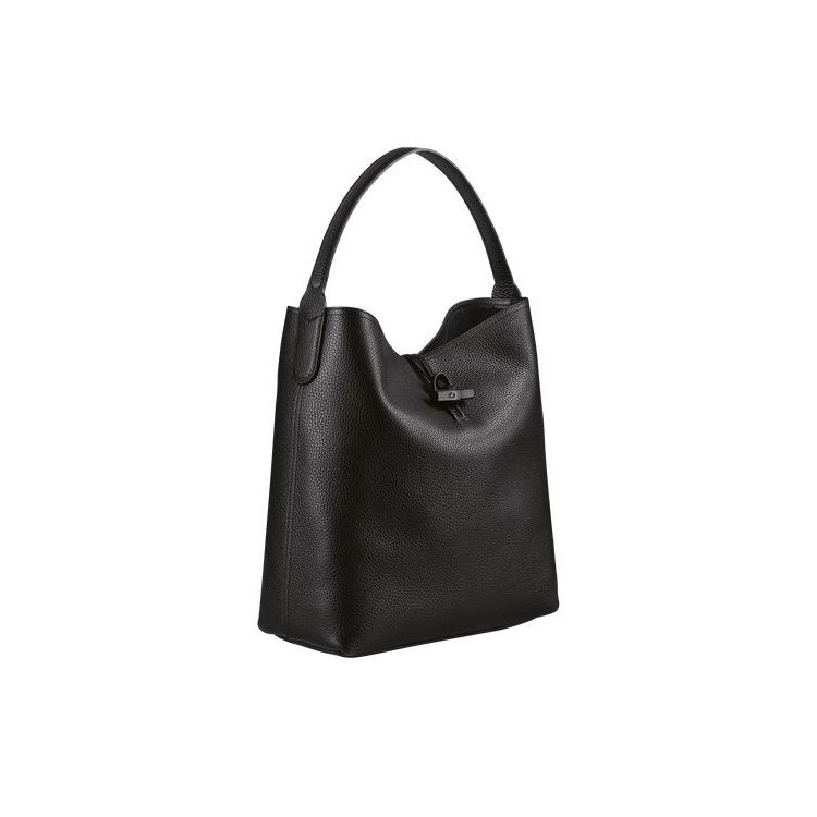 Longchamp Hobo Leren Schoudertassen Zwart | 164830-IZX