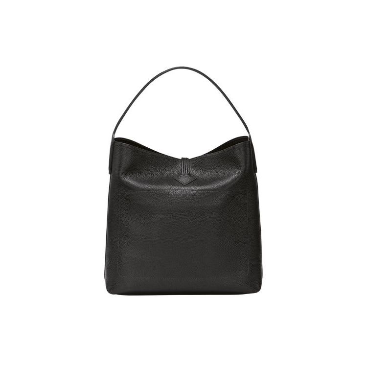 Longchamp Hobo Leren Schoudertassen Zwart | 164830-IZX