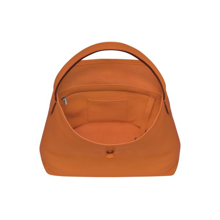 Longchamp Hobo Saffron Leren Schoudertassen Oranje | 387056-CRN