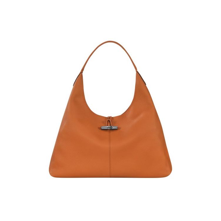 Longchamp Hobo Xl Saffron Leren Schoudertassen Oranje | 813790-ZJY