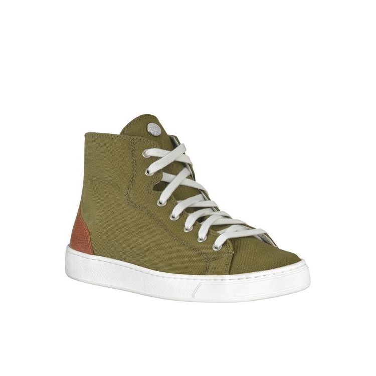 Longchamp Katoenen Sneakers Khaki | 809643-MXG