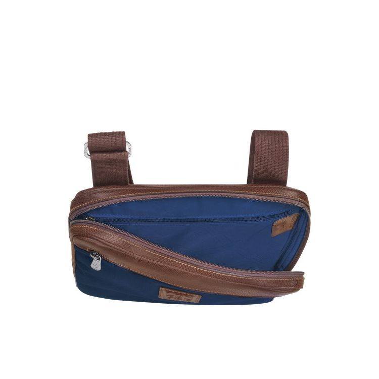 Longchamp L Canvas Crossbodytassen Blauw | 054186-VOL